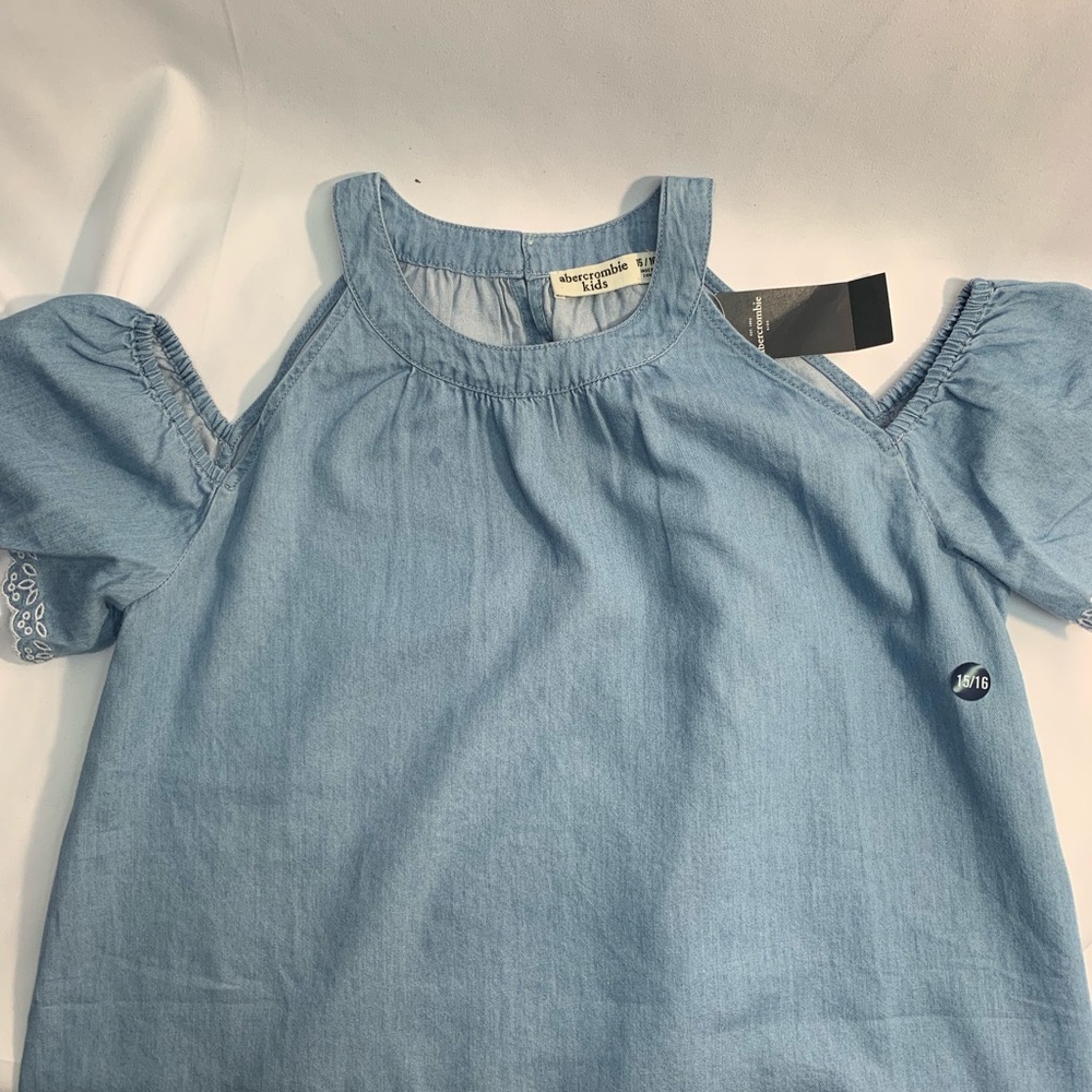 Abercrombie girls size 15/16 Chambray Blouse - Picture 5 of 5
